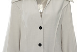 SUPER WHOLESALE | Navy Collar Tie-Waist Loose Blazer