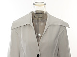 SUPER WHOLESALE | Navy Collar Tie-Waist Loose Blazer