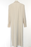 SUPER WHOLESALE | Fringe-Decorated Long Trench Coat