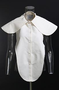 SUPER WHOLESALE |  Doll Collar Hollow Solid Shirt