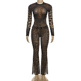 SUPER WHOLESALE | Leopard See-through Pants Set