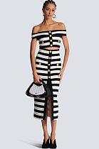 SUPER WHOLESALE |Black and White Zebra Print Skirt Set