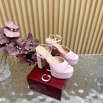 SUPER WHOLESALE | Women's platform sandal in Rosso Ancora leather