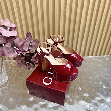 SUPER WHOLESALE | Women's platform sandal in Rosso Ancora leather