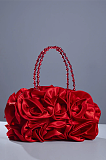 SUPER WHOLESALE |  Adahy Flower Satin Bag In Red