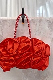 SUPER WHOLESALE |  Adahy Flower Satin Bag In Red