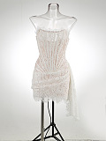 SUPER WHOLESALE | Yolita Strapless Lace Dress In White