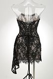 SUPER WHOLESALE | Yolita Strapless Lace Dress In Black