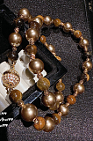 SUPER WHOLESALE | Tiger's Eye And Artificial Pearl Necklace Jewelry Set
