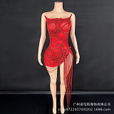 SUPER WHOLESALE | Custom Tassel Elegance Runway Maxi Dress