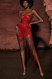SUPER WHOLESALE | Custom Tassel Elegance Runway Maxi Dress