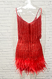 SUPER WHOLESALE | Spaghetti Fringes Maxi Dress