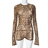 SUPER WHOLESALE | Leopard Printed Open-back Romper