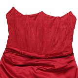 SUPER WHOLESALE | Delicate Strapless Dress (red)