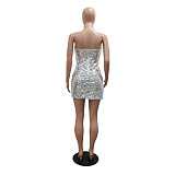 SUPER WHOLESALE | Strapless Bling Bling Mini Dress