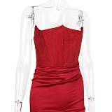 SUPER WHOLESALE | Delicate Strapless Dress (red)