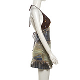 SUPER WHOLESALE | Printed Halter Dress