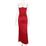 SUPER WHOLESALE | Delicate Strapless Dress (red)