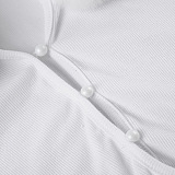 SUPER WHOLESALE | Fur Collar Skirt Set(white)