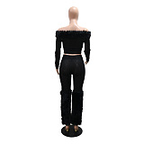 SUPER WHOLESALE | Lace Patchwork Pants Set