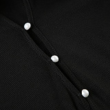 SUPER WHOLESALE | Fur Collar Skirt Set(black)