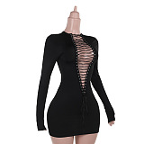 SUPER WHOLESALE | Lace Up Dress