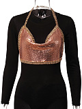 SUPER WHOLESALE |Chain Halter Leopard Tank