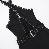 SUPER WHOLESALE | Lace Up Jumpsuit