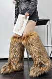 SUPER WHOLESALE | Furry Over-the-knee Boots (50centimetre height)