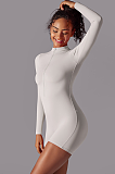SUPER WHOLESALE | Zipped Yoga Romper(white)