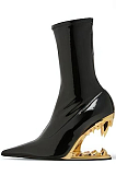 SUPER WHOLESALE | Patent Leather Heels with Gold Platform