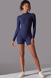 SUPER WHOLESALE | Zipped Yoga Romper(dark blue)