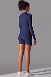 SUPER WHOLESALE | Zipped Yoga Romper(dark blue)