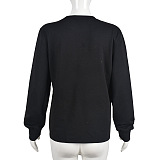 SUPER WHOLESALE |  Printed Sweater(white)