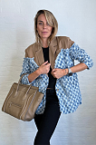 SUPER WHOLESALE | Patchwork Grid Oversize Blazer