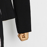 SUPER WHOLESALE | Cut-out Fitted Blazer Top