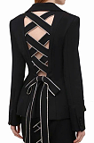SUPER WHOLESALE | Cut-out Fitted Blazer Top