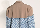 SUPER WHOLESALE | Patchwork Grid Oversize Blazer