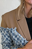 SUPER WHOLESALE | Patchwork Grid Oversize Blazer