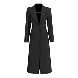 SUPER WHOLESALE| Buckle Designed Blazer Trench