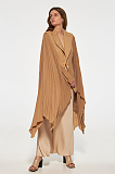 SUPER WHOLESALE | Patchwork Long Sleeves Blazer(brown)