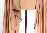 SUPER WHOLESALE | Patchwork Long Sleeves Blazer(brown)