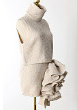 SUPER WHOLESALE | Turtle Neck Knitted Set with Coat