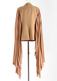 SUPER WHOLESALE | Patchwork Long Sleeves Blazer(brown)