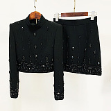SUPER WHOLESALE | Beaded Fitted Skirt Set