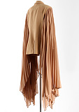SUPER WHOLESALE | Patchwork Long Sleeves Blazer(brown)