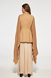 SUPER WHOLESALE | Patchwork Long Sleeves Blazer(brown)