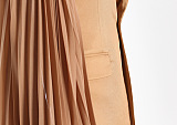 SUPER WHOLESALE | Patchwork Long Sleeves Blazer(brown)