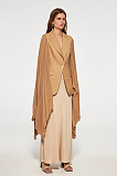 SUPER WHOLESALE | Patchwork Long Sleeves Blazer(brown)