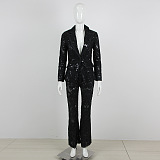SUPER WHOLESALE | Lace Blazer Set(black)